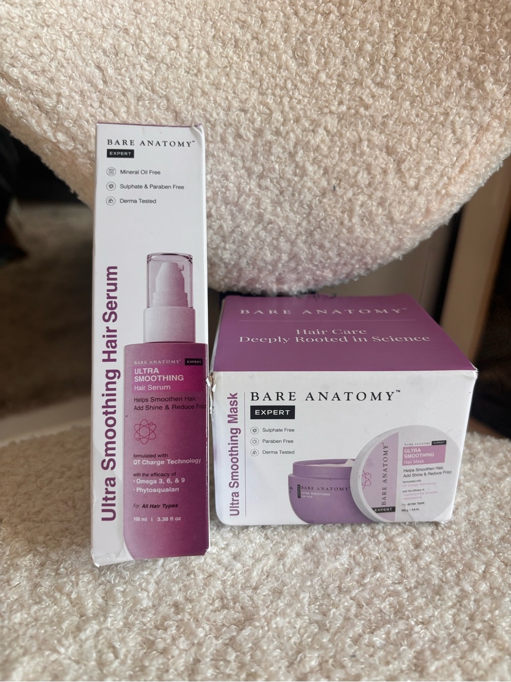 Bare Anatomy Ultra Smoothing Hair Serum & Hair Mask Bundle New